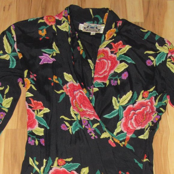 Vintage 80s Norma Kamali Dress Does 1920s Or 1930s Garden Party Dress S - Picture 4 of 15